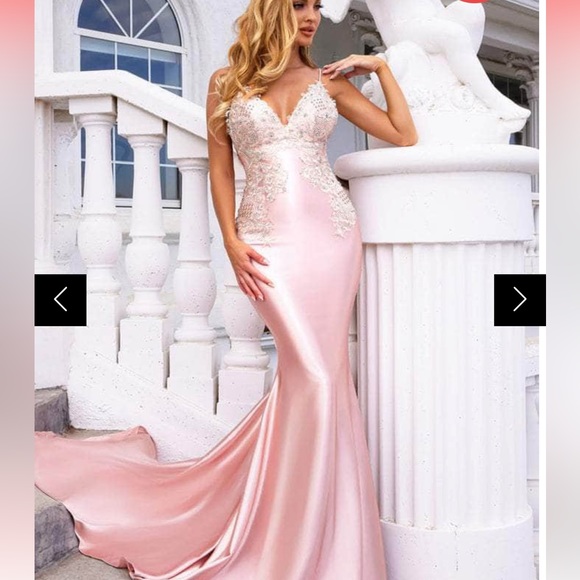 Portia and Scarlet dress blush ivory, never been worn. Beautiful timeless dress. - Picture 8 of 8